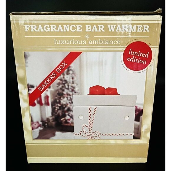 Wax Warmer Bakers Box Ceramic Peppermint Candy Cane Fragrance Bar Gift Electric - Picture 2 of 6